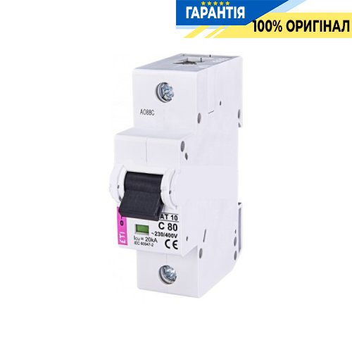 Автоматический выключатель ETI ETIMAT 10 1p C 100А (20 kA) 2131732