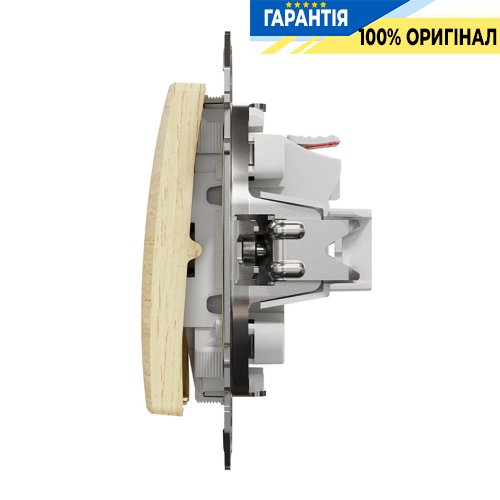 Кнопочный 2-кл выключатель 10A Schneider Electric «Sedna Elements» SDD180118, цвет - береза