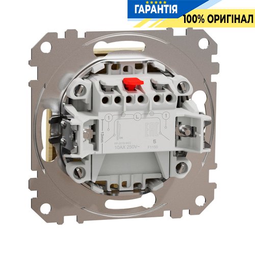 Кнопочный 2-кл выключатель 10A Schneider Electric «Sedna Elements» SDD180118, цвет - береза