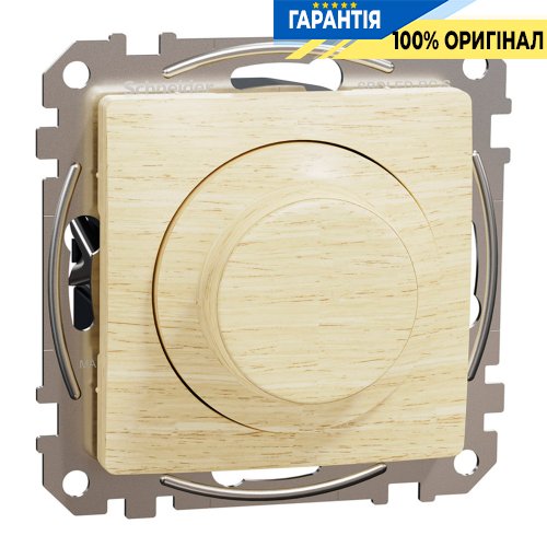 Поворотний димер для LED RC 3-370Вт Schneider Electric Sedna Elements SDD180501, колір - береза