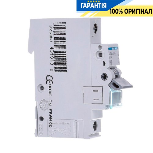 Автоматический выключатель Hager 1-P, 0.5A, хар-ка C, 6kA, MCN100