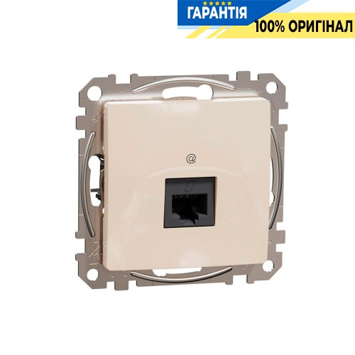 Комп'ютерна розетка RJ45 кат. 5е UTP Schneider Electric "Sedna Design" SDD112451, колір - бежевий