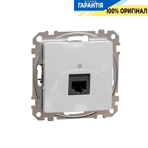 Комп'ютерна розетка RJ45 кат. 5е UTP Schneider Electric "Sedna Design" SDD113451, колір - алюміній