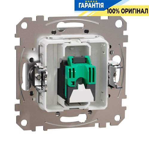 Комп'ютерна розетка RJ45 кат. 5е UTP Schneider Electric "Sedna Design" SDD113451, колір - алюміній