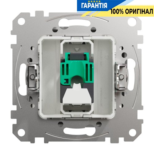 Комп'ютерна розетка RJ45 кат. 5е UTP Schneider Electric "Sedna Design" SDD113451, колір - алюміній
