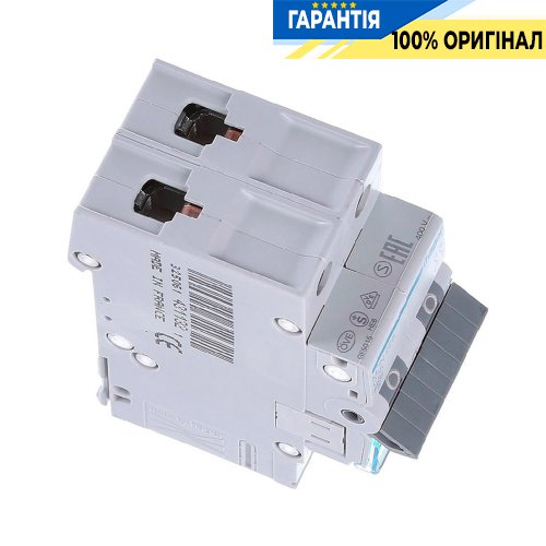 Автоматичний вимикач Hager 2-P, 25A, хар-ка C, 6kA, MCN225