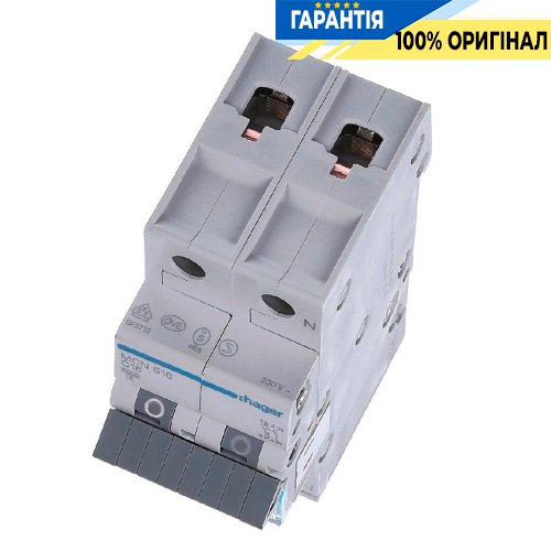 Автоматический выключатель Hager 1P+N, 13A, хар-ка C, 6kA, 2 мод., MCN513