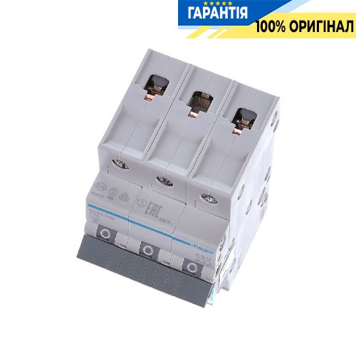 Автоматичний вимикач Hager 3-P, 16A , хар-ка B, 6kA, MBN316