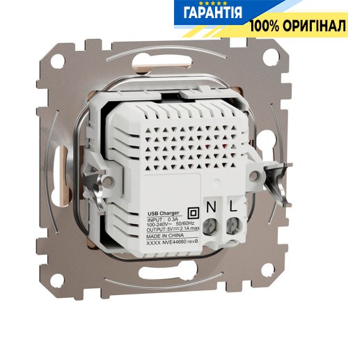 USB розетка тип A+A 2,1A Schneider Electric Sedna Design SDD112401, колір - бежевий