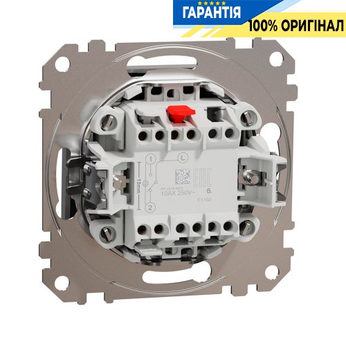 Переключатель 1-кл Schneider Electric «Sedna Design» SDD113106, цвет - алюминий