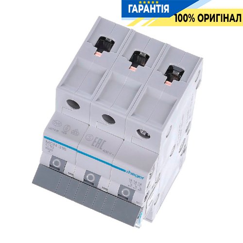 Автоматичний вимикач Hager 3-P, 32A, хар-ка C, 6kA, MCN332