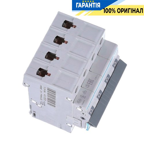 Автоматичний вимикач Hager 4-P, 10A, хар-ка C, 6kA, MCN410