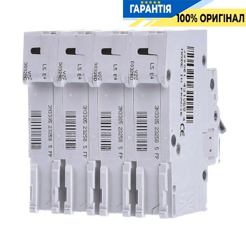 Автоматичний вимикач Hager 4-P, 20A, хар-ка C, 6kA, MCN420