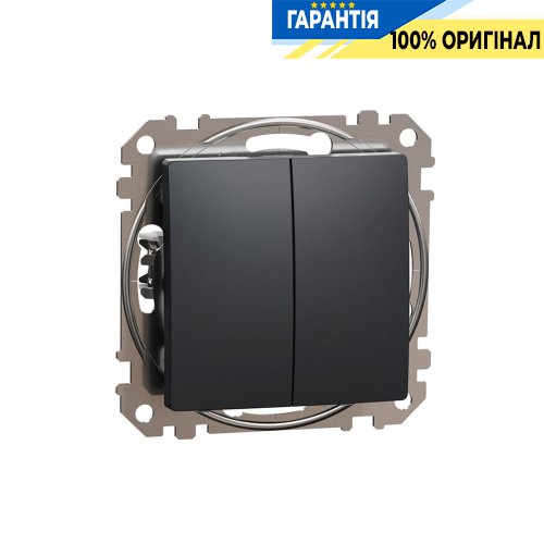 Выключатель 2-кл Schneider Electric «Sedna Design» SDD114105, цвет - черный