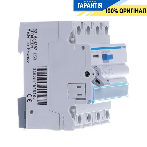 Дифреле 4P, 6kA, 25A,30mA, A, Hager (Хагер) CDA425D