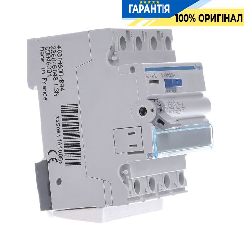 Дифреле 4P, 6kA, 63A,30mA, A, Hager (Хагер) CDA463D