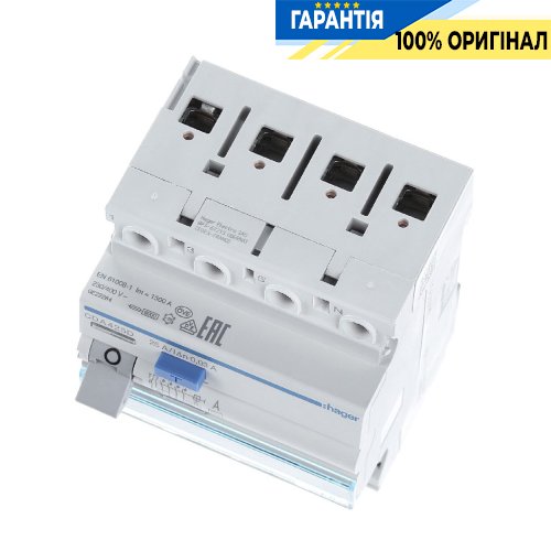 Дифреле 4P, 6kA, 40A, 300mA, A, S, Hager (Хагер) CPA440D