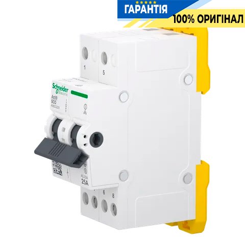 Перемикач Schneider Electric Acti9 3-х позиційний (I-0-II) iSSW, 2-п., 25 A, 400/415V, арт. A9SCO225