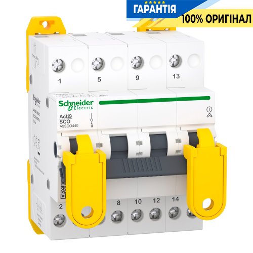 Перемикач Schneider Electric Acti9 3-х позиційний (I-0-II) iSSW, 4-п., 40 A, 400/415V, арт. A9SCO440