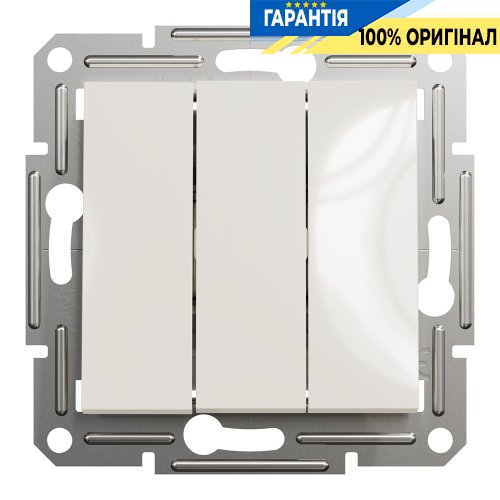 Выключатель 3-клавишный Schneider Electric Asfora EPH2170123, крем (без рамки) | ELECTRICA.NET.UA