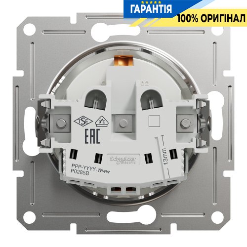 Розетка с заземлением Schneider Electric Asfora EPH2970121, белая (без рамки) | ELECTRICA.NET.UA