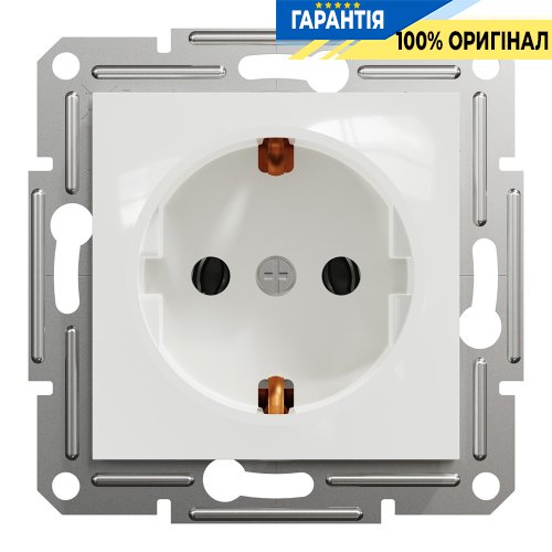 Розетка с заземлением Schneider Electric Asfora EPH2970121, белая (без рамки) | ELECTRICA.NET.UA