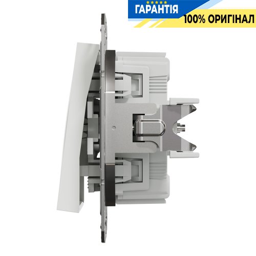 Кнопка 1-клавишный самозажимной контакт Schneider Electric Asfora EPH0770121, белая (без рамки) | ELECTRICA.NET.UA