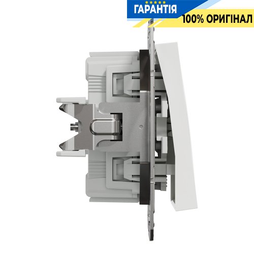 Кнопка 1-клавишный самозажимной контакт Schneider Electric Asfora EPH0770121, белая (без рамки) | ELECTRICA.NET.UA
