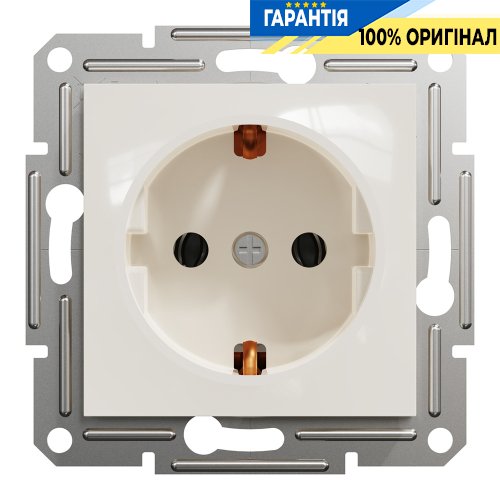 Розетка із заземленням Schneider Electric Asfora EPH2970123, крем (без рамки) | ELECTRICA.NET.UA