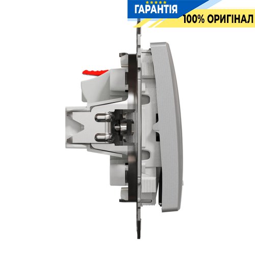 Вимикач із підсвічуванням 1-кл Schneider Electric «Sedna Design» SDD113101L, колір - алюміній