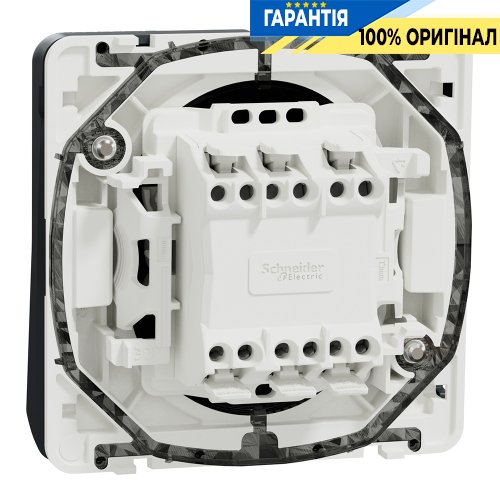 Механізм 2-клавішного перемикача IP55, чорний, Schneider Electric Mureva Styl MUR35019 | ELECTRICA.NET.UA