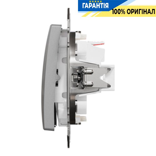 Вимикач із підсвічуванням 2-кл Schneider Electric «Sedna Design» SDD113105L, колір - алюміній