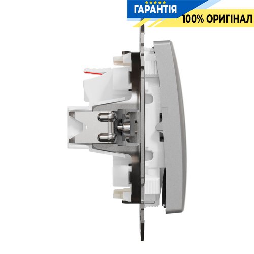Вимикач із підсвічуванням 2-кл Schneider Electric «Sedna Design» SDD113105L, колір - алюміній