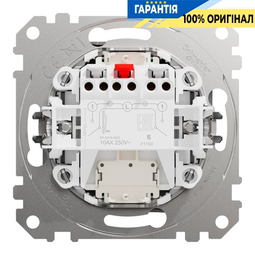 Вимикач із підсвічуванням 2-кл Schneider Electric «Sedna Design» SDD113105L, колір - алюміній