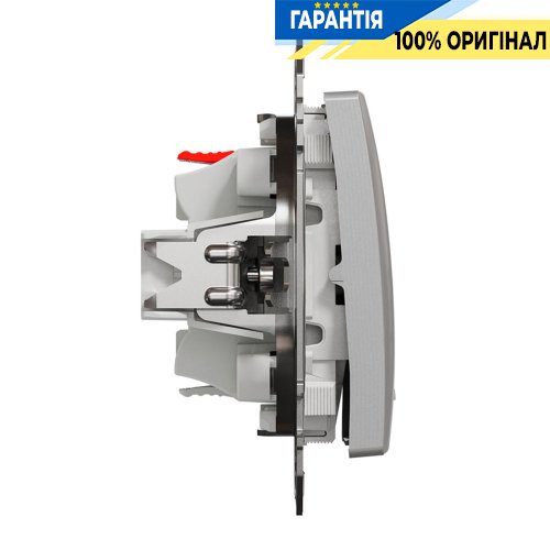 Перемикач із підсвічуванням 1-кл Schneider Electric «Sedna Design» SDD113106L, колір - алюміній