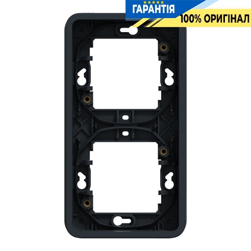 Рамка двомісна вертикальна IP55, чорна, Schneider Electric Mureva Styl MUR34151 | ELECTRICA.NET.UA