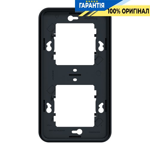 Рамка двомісна вертикальна IP55, чорна, Schneider Electric Mureva Styl MUR34151 | ELECTRICA.NET.UA