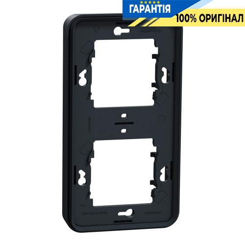 Рамка двомісна вертикальна IP55, чорна, Schneider Electric Mureva Styl MUR34151 | ELECTRICA.NET.UA