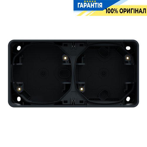 Двомісний бокс, зовнішній монтаж, IP55, чорний, Schneider Electric Mureva Styl MUR37914 | ELECTRICA.NET.UA