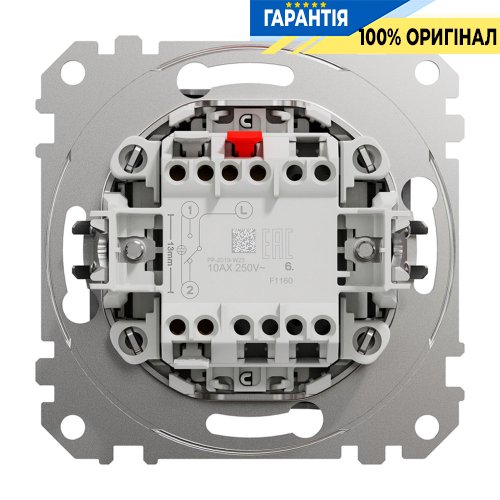 Перемикач із підсвічуванням 1-кл Schneider Electric «Sedna Design» SDD113106L, колір - алюміній