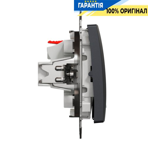 Вимикач із підсвічуванням 1-кл Schneider Electric «Sedna Design» SDD114101L, колір - чорний