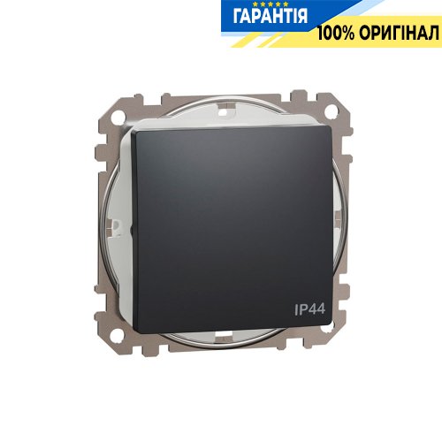Перемикач 1-кл IP44 Schneider Electric Sedna Design SDD214106, колір - чорний