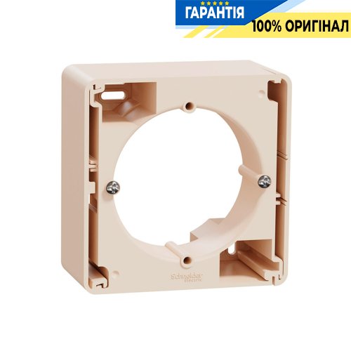 Коробка для поверхневого монтажу 1-пост Schneider Electric «Sedna Design» SDD112901, колір - бежевий