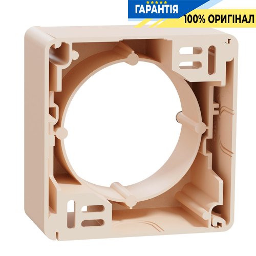 Коробка для поверхневого монтажу 1-пост Schneider Electric «Sedna Design» SDD112901, колір - бежевий