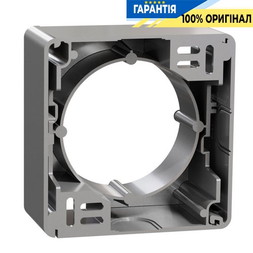 Коробка для поверхневого монтажу 1-пост Schneider Electric «Sedna Design» SDD113901, колір - алюміній