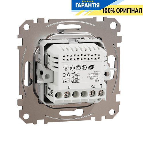 Універсальний поворотний димер для Led ламп Schneider Electric «Sedna Design» SDD113502, колір - алюміній