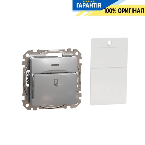 Картковий вимикач 10А, Schneider Electric "Sedna Design" SDD113121, колір - алюміній