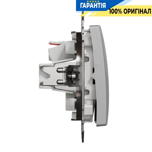 Кнопковий 2-кл вимикач 10A Schneider Electric Sedna Design SDD113118, колір - алюміній