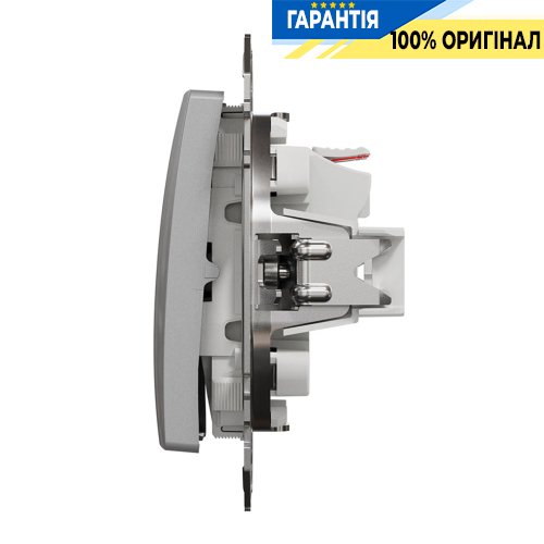 Кнопковий 2-кл вимикач 10A Schneider Electric Sedna Design SDD113118, колір - алюміній