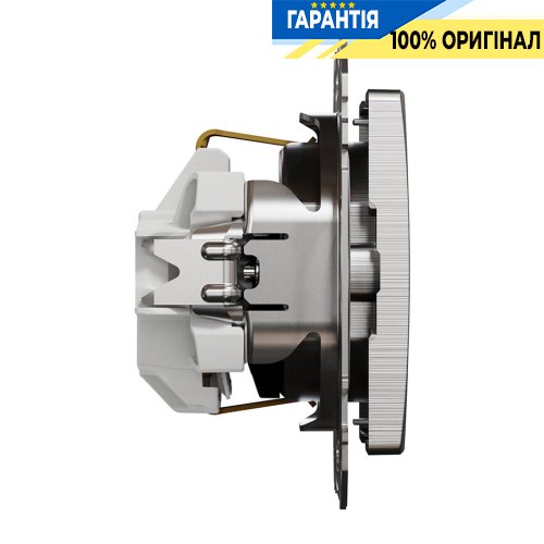 Розетка зі шторками Schneider Electric «Sedna Elements» SDD170022, колір - матовий алюміній